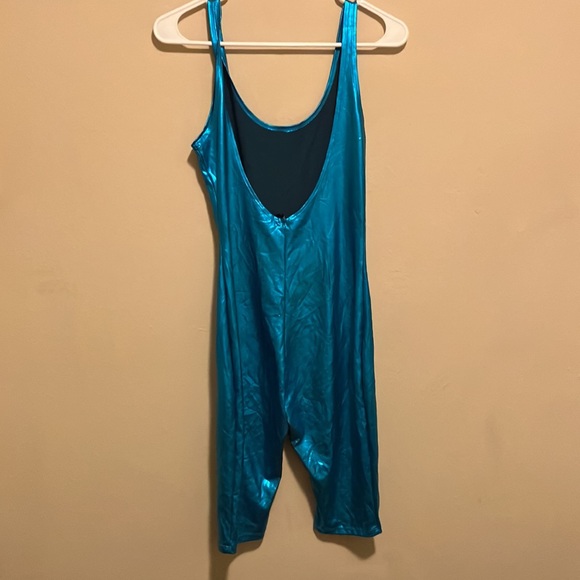 Must be bundled!!!!!! Shiny turquoise romper … - Picture 2 of 2